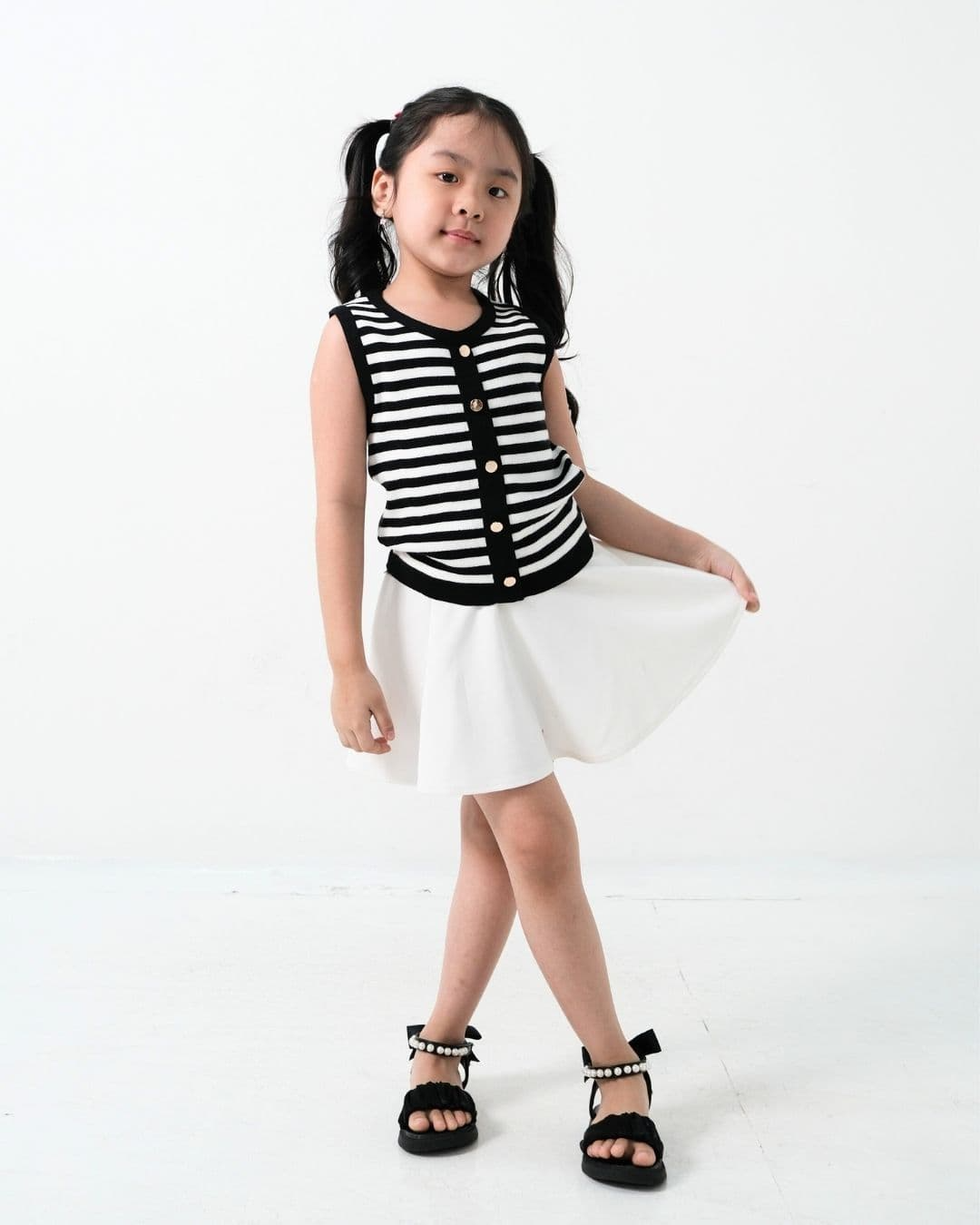 Hazela Sleeveless Stripe Knit Top