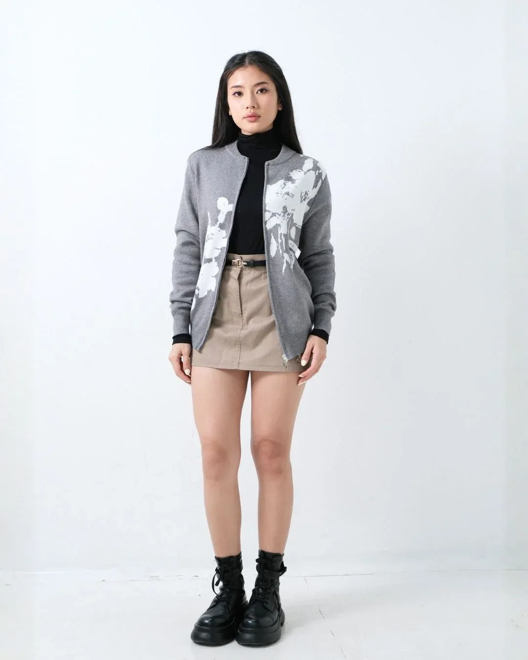 Verrya Double Zipper Pattern Jacket