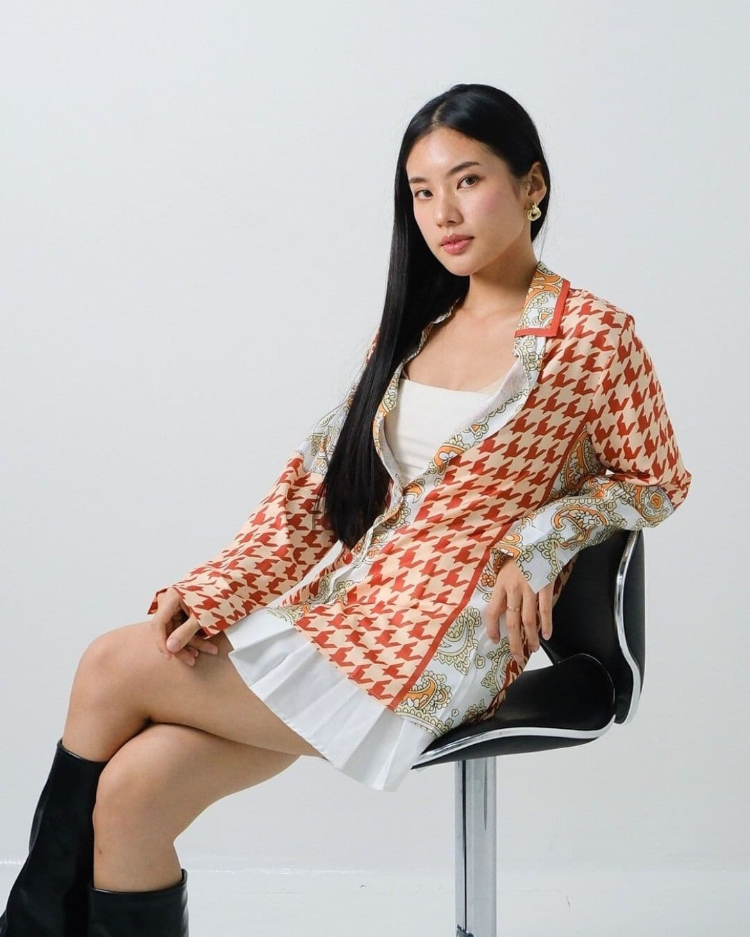 Tamar Silk Pattern Blouse