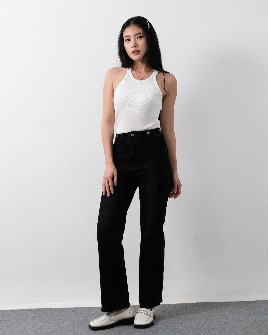 Keshi Long Cargo Denim Pants