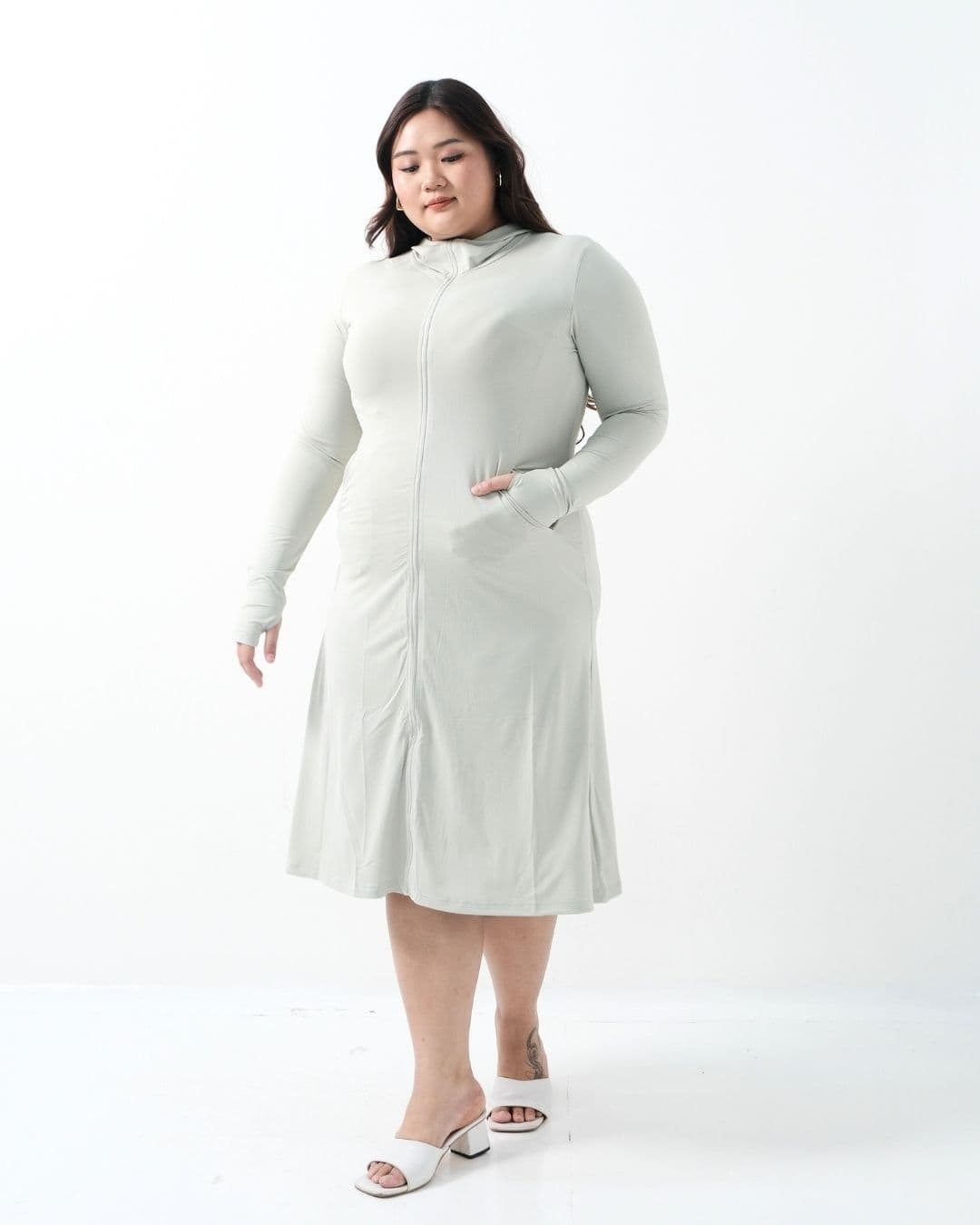 Elira UV Long Hoodie Dress