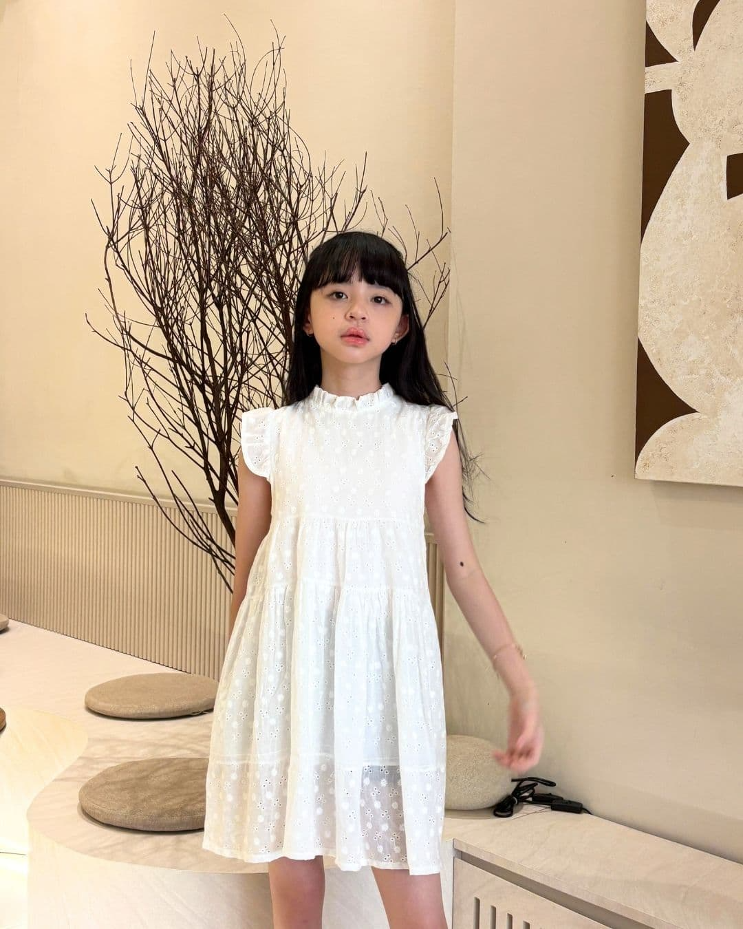 Yuane Cotton Lace Dress