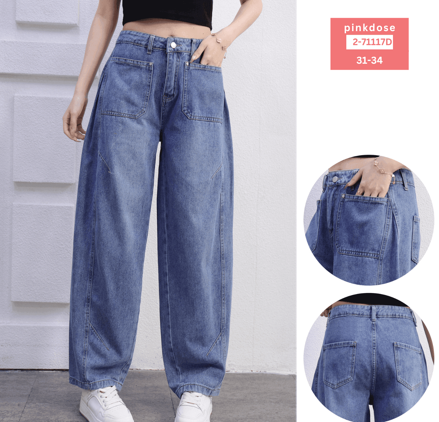 Seyra Barrel Denim Pants