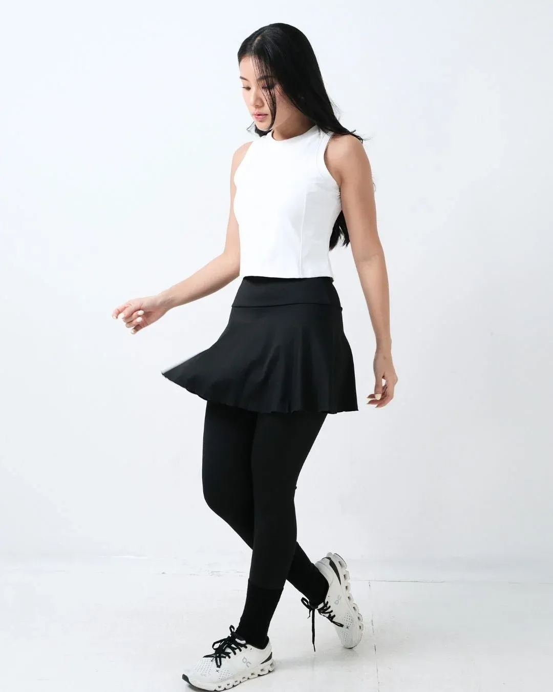 Vabby Long Sport Legging Skirt (Special Black)