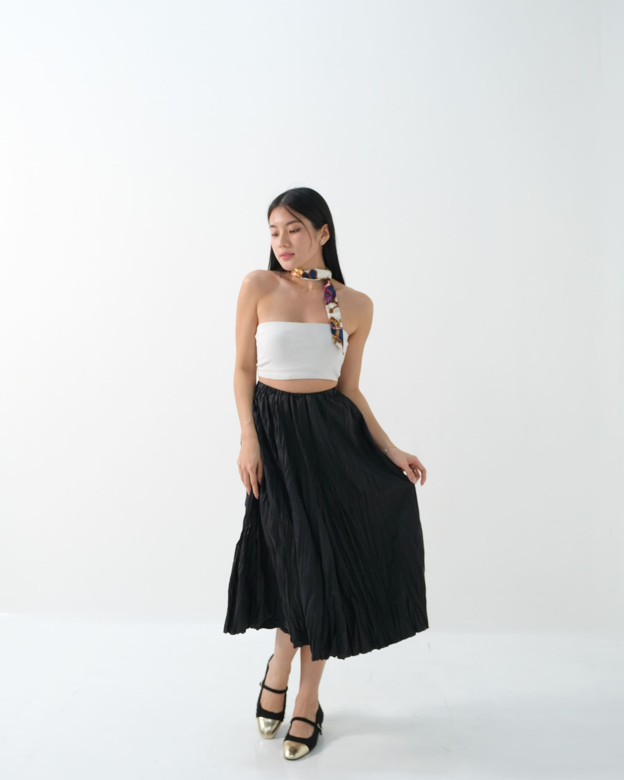 Merida Midi Pleated Skirt