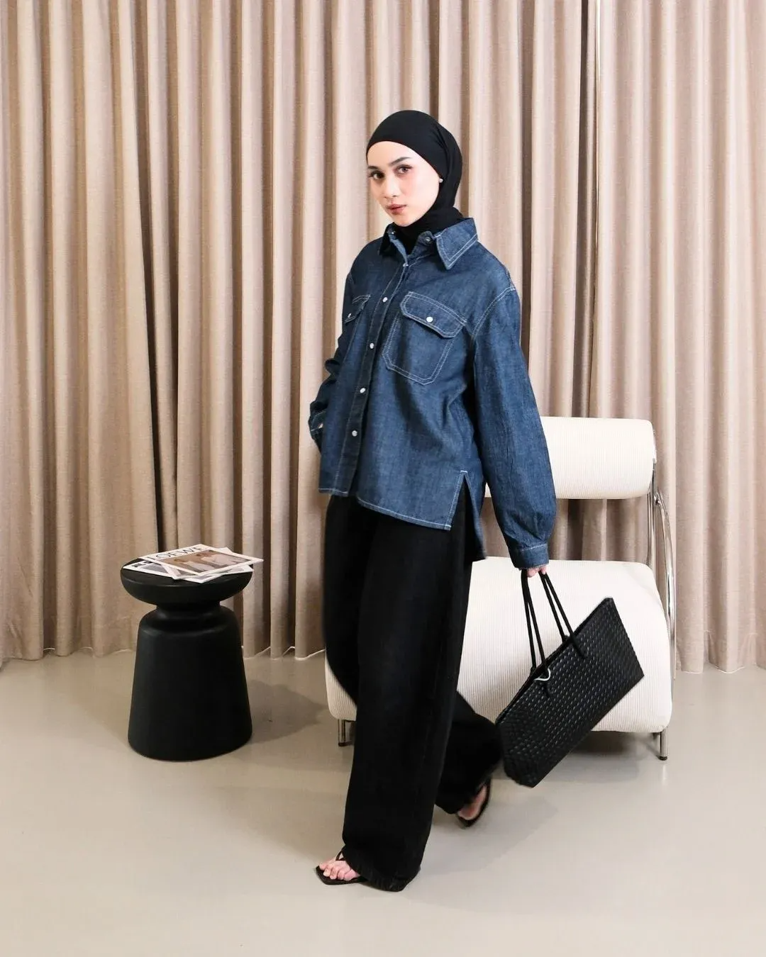 Zivara Collar Denim Shirt