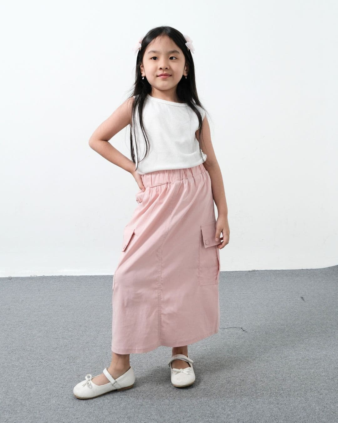 Raeca Cotton Stretch Cargo Skirt
