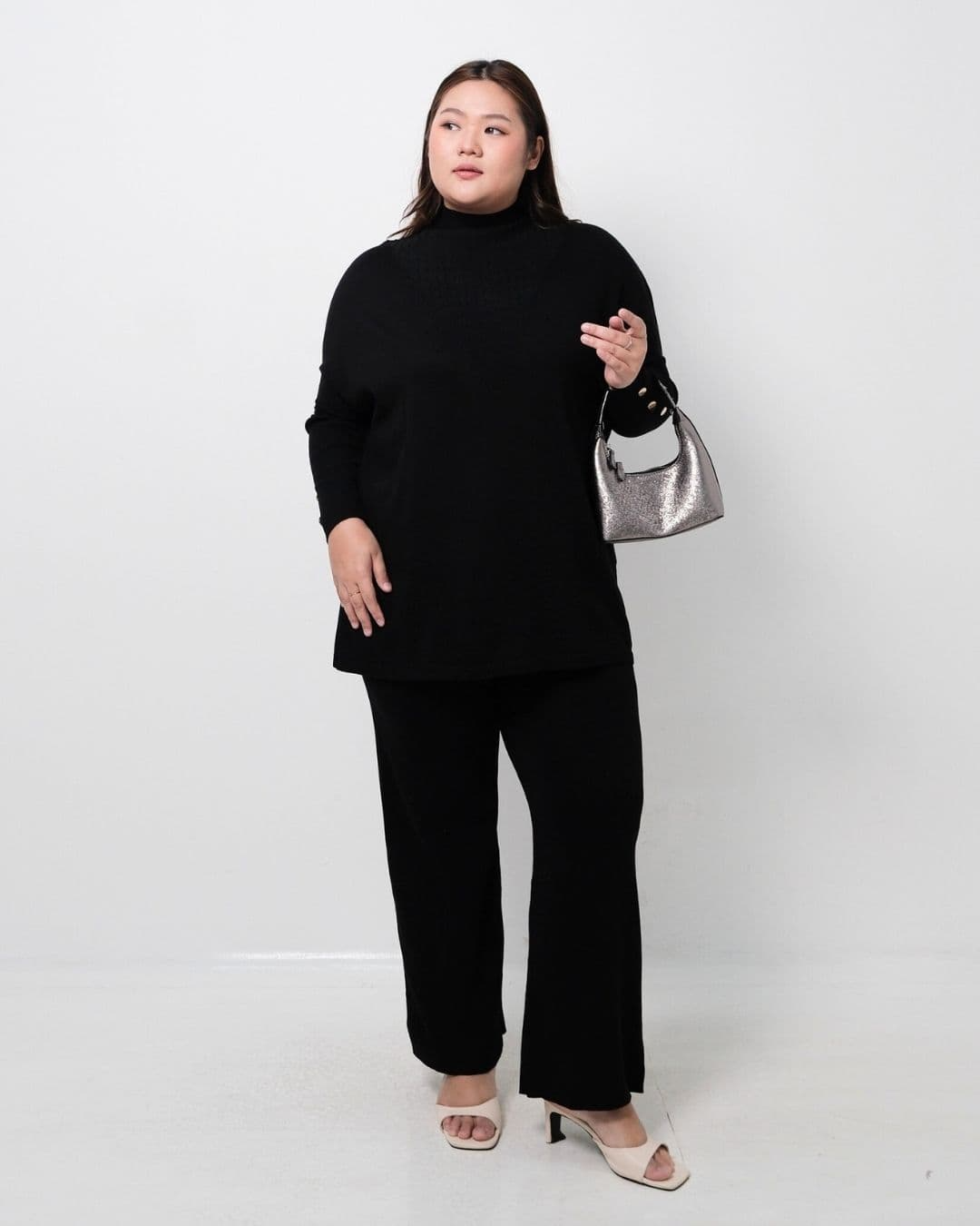 Julianna Oversized Batwing Cullote Set (Special Black)