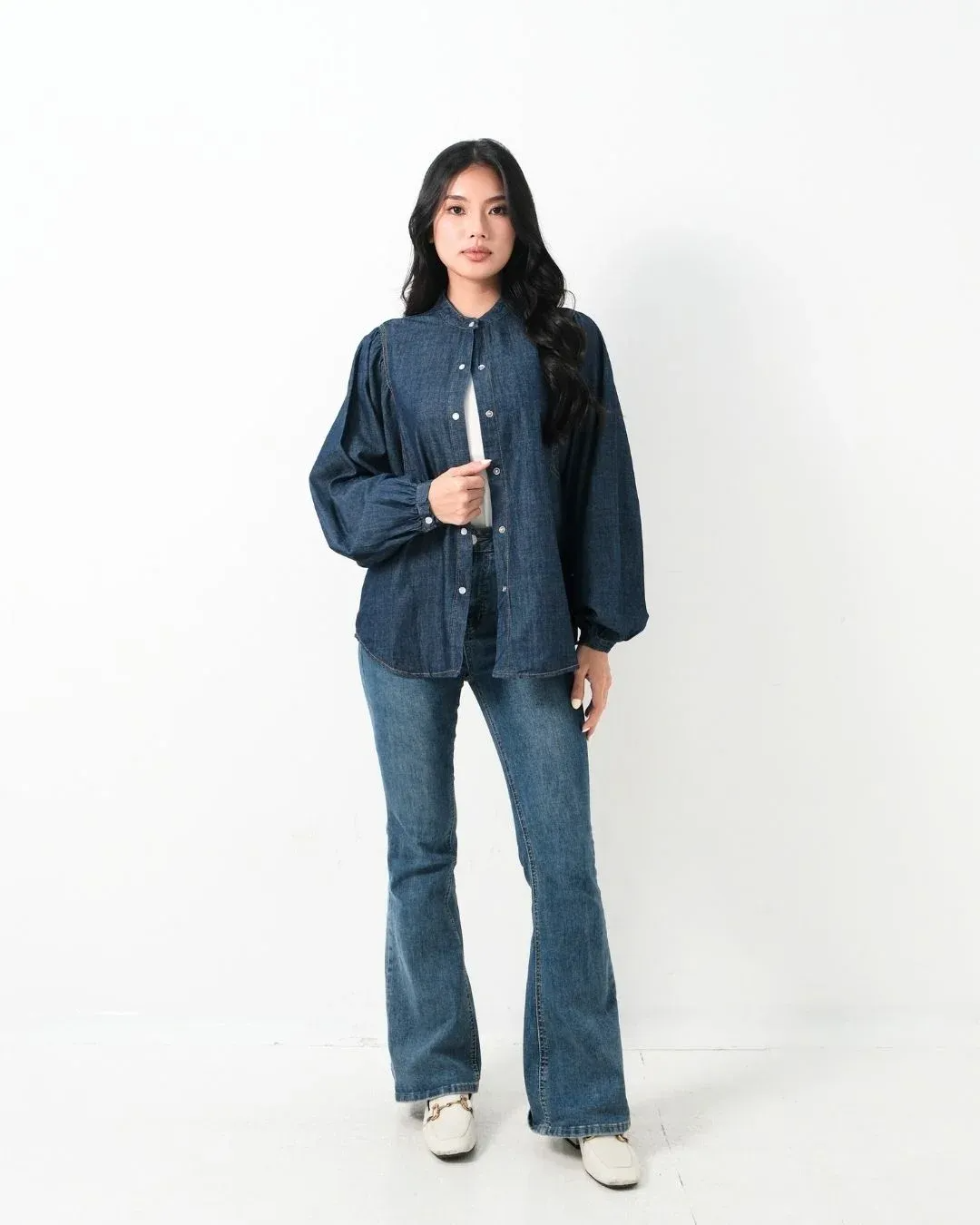 Gelsy Collar Denim Shirt