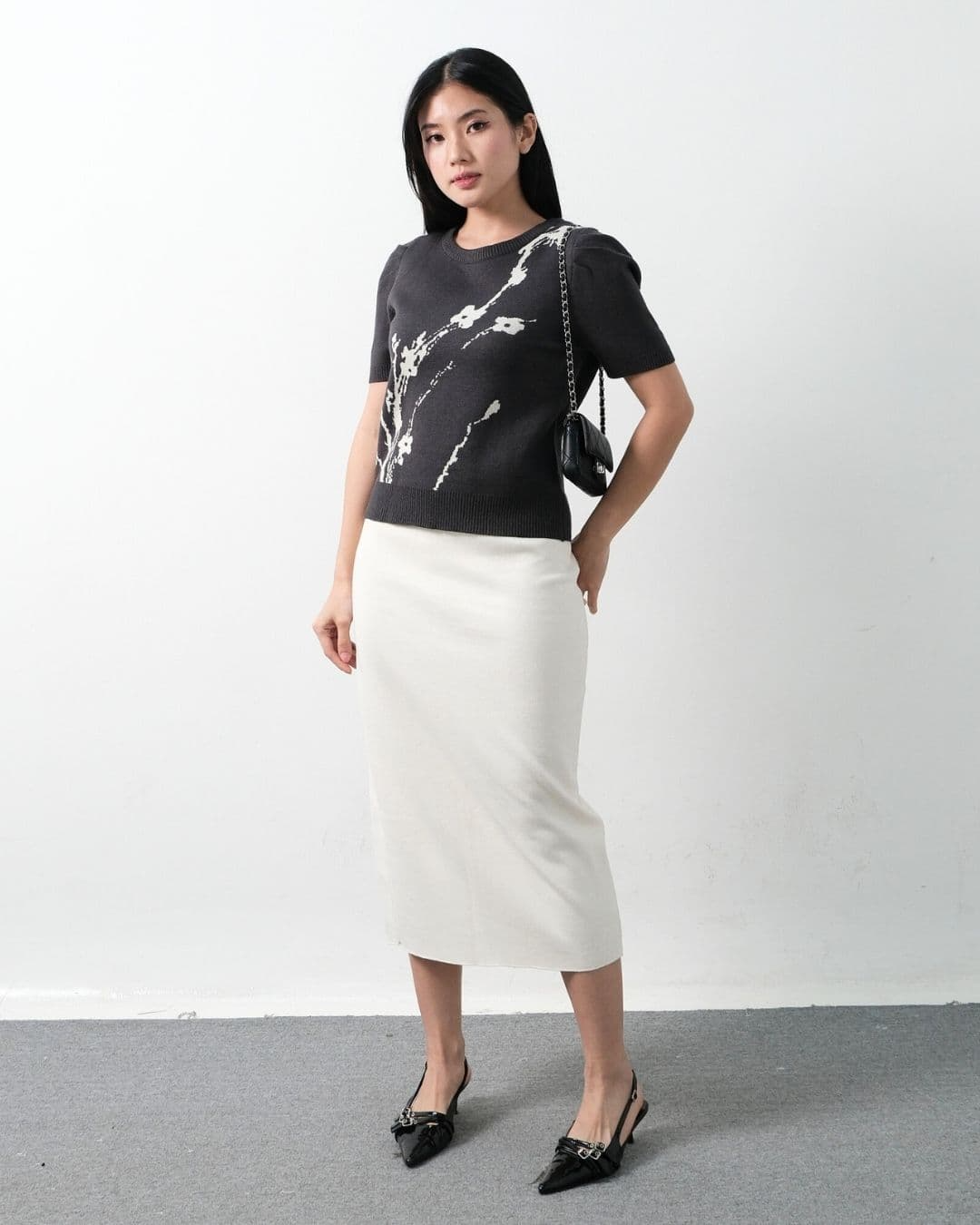 Raecca Short Sleeve O Neck Pattern Top